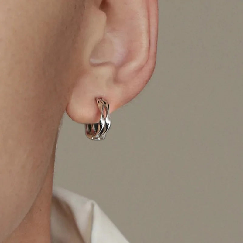 For Men, S925 Silver Needle Earrings For Men