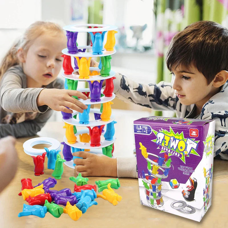 Kids Penguin Tower Collapse Balance Game Toy Party