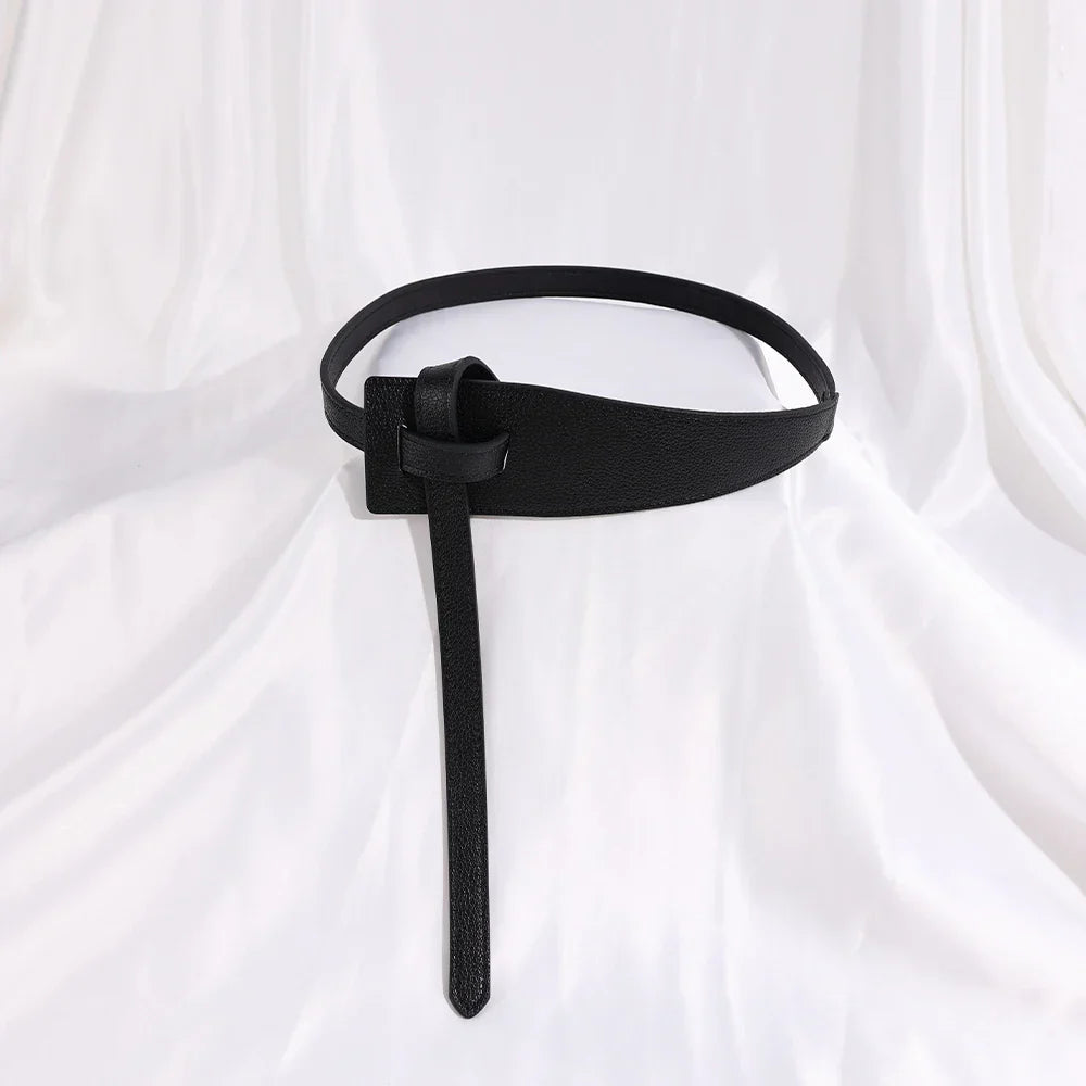 PU Designer Belts for Women High Quality Knot