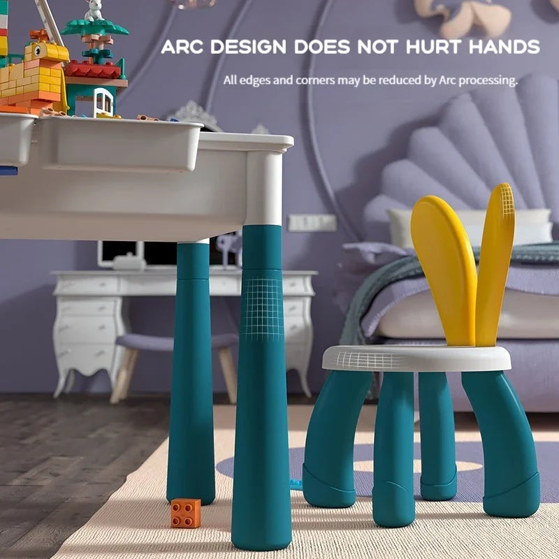 ToylinX Children's Building Blocks Table Desk Chairs Set