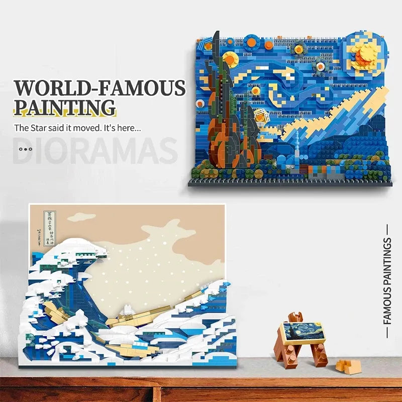 Creative Art Van Gogh Paintings Starry Night MOC