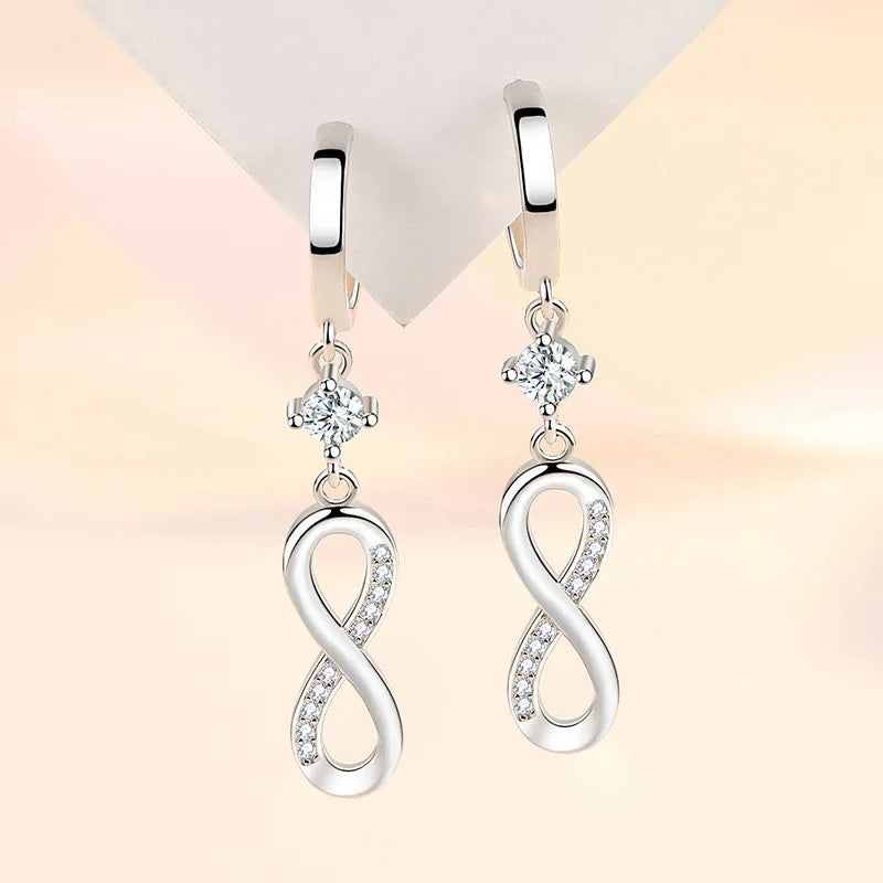 Trendy Female Wedding Jewelry 925 Sterling Silver Needle