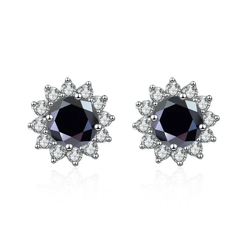 JoyceJelly 1 carat D Color Moissanite Diamond Earrings