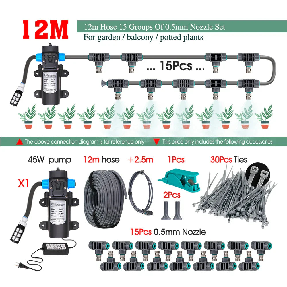 0.5MM Adjustable Spray Nozzle Automatic Irrigation Equipment 45W