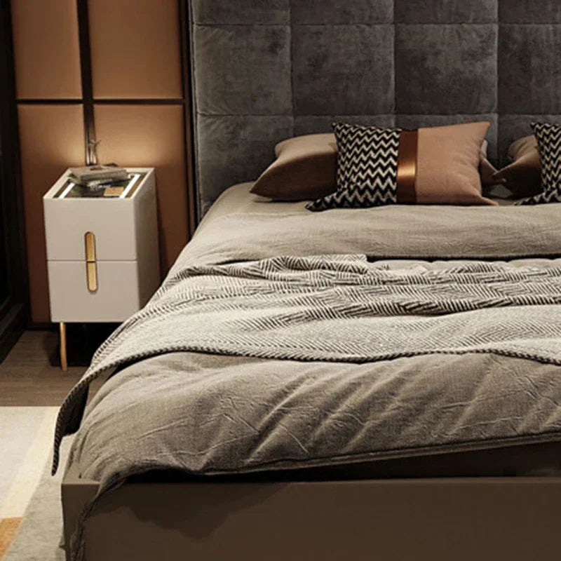 Smart Bedside Table Modern Style Bedroom Simple Wood