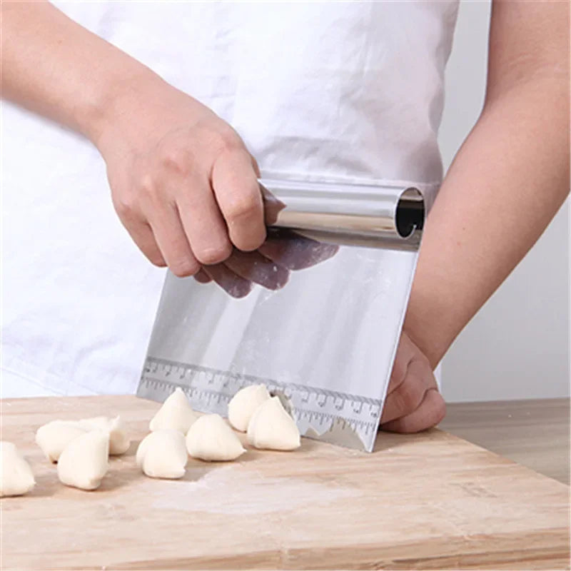 Stainless Steel Pizza Dough Cutter Pastry Scraper Chopper