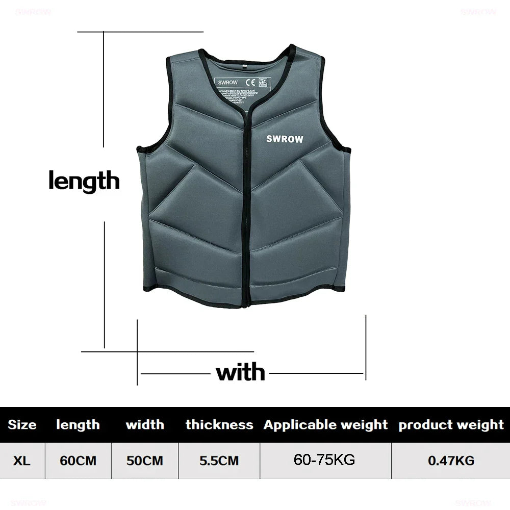 SWROW Life Jacket Fishing Vest Water Sports Kayaking