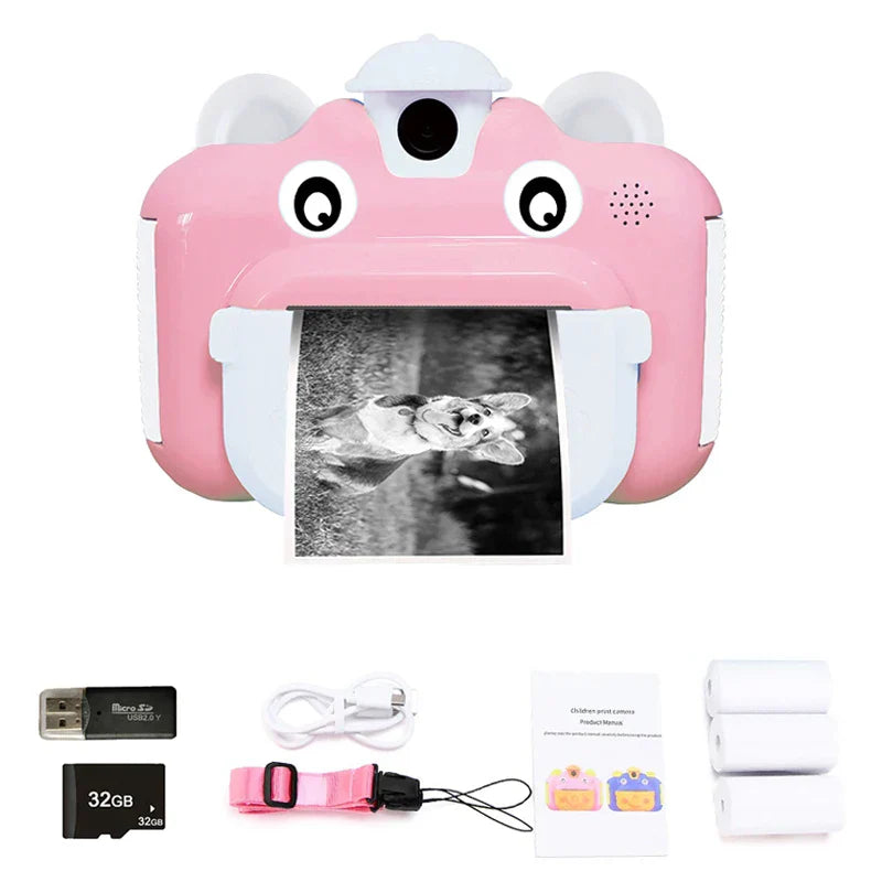 Children's Instant Print Camera With Thermal Printer Kids