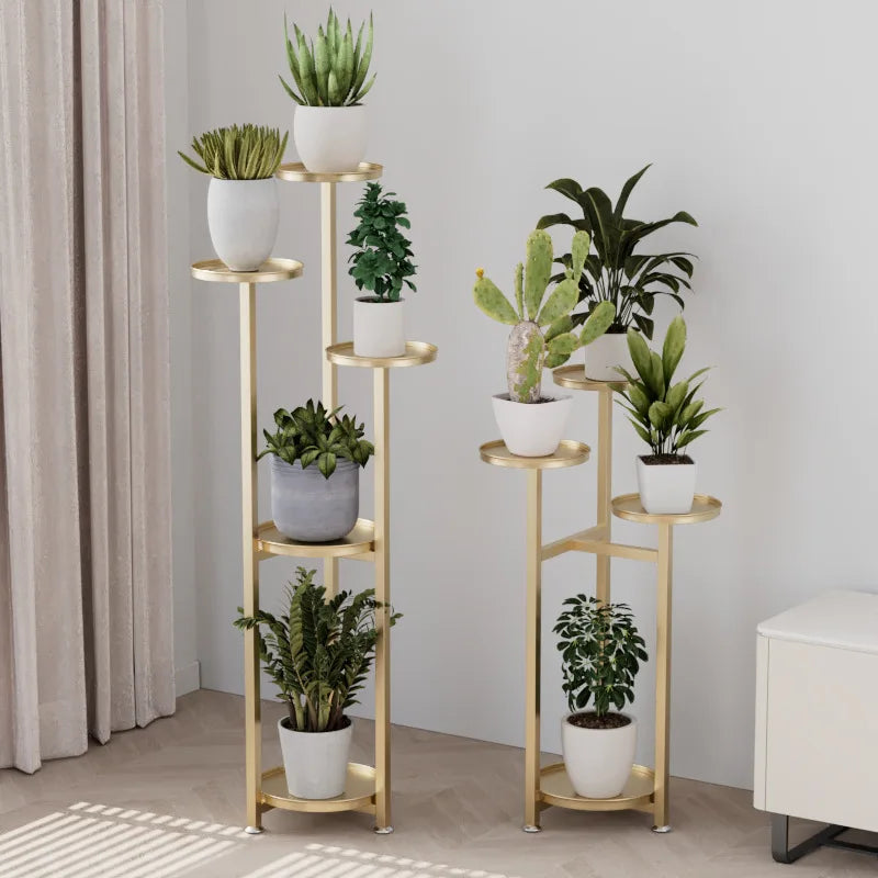 Multi-Storey Iron Shelves For Plant Floor-To-Ceiling Balcony Pot