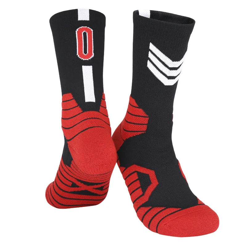 5 Pairs Men's Athletic Crew Socks Performance