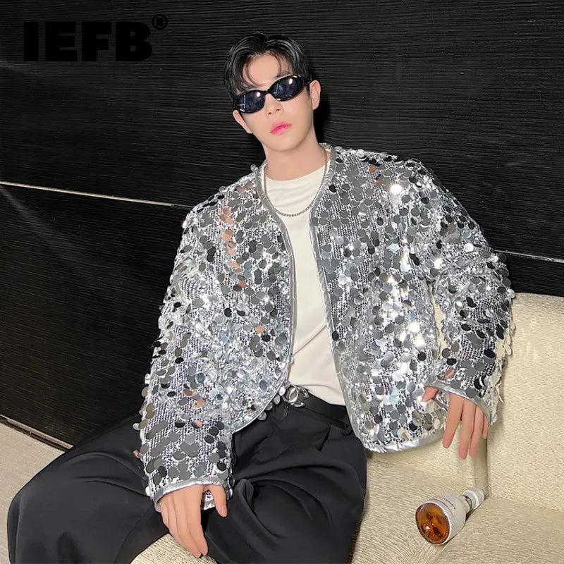 IEFB Sexy Man Jackets Fashion Korean Style Sequin