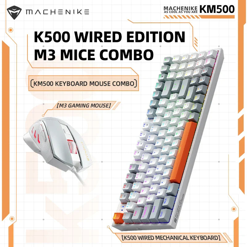 Machenike KM500 Mechanical Keyboard Gaming Mouse Combo Wired