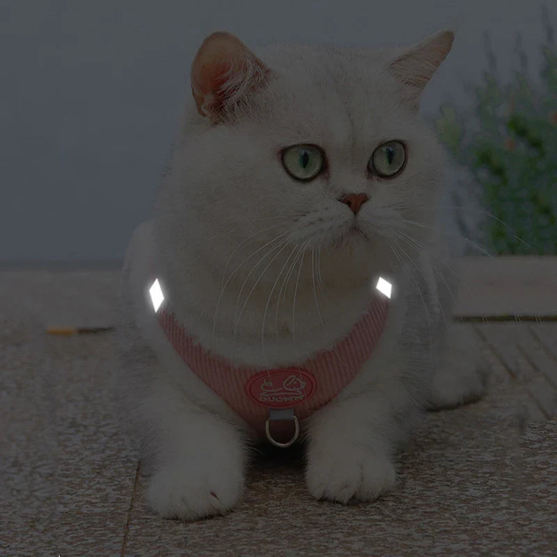 Winter Pet Vest Cute Cat Towing Rope Comfortable