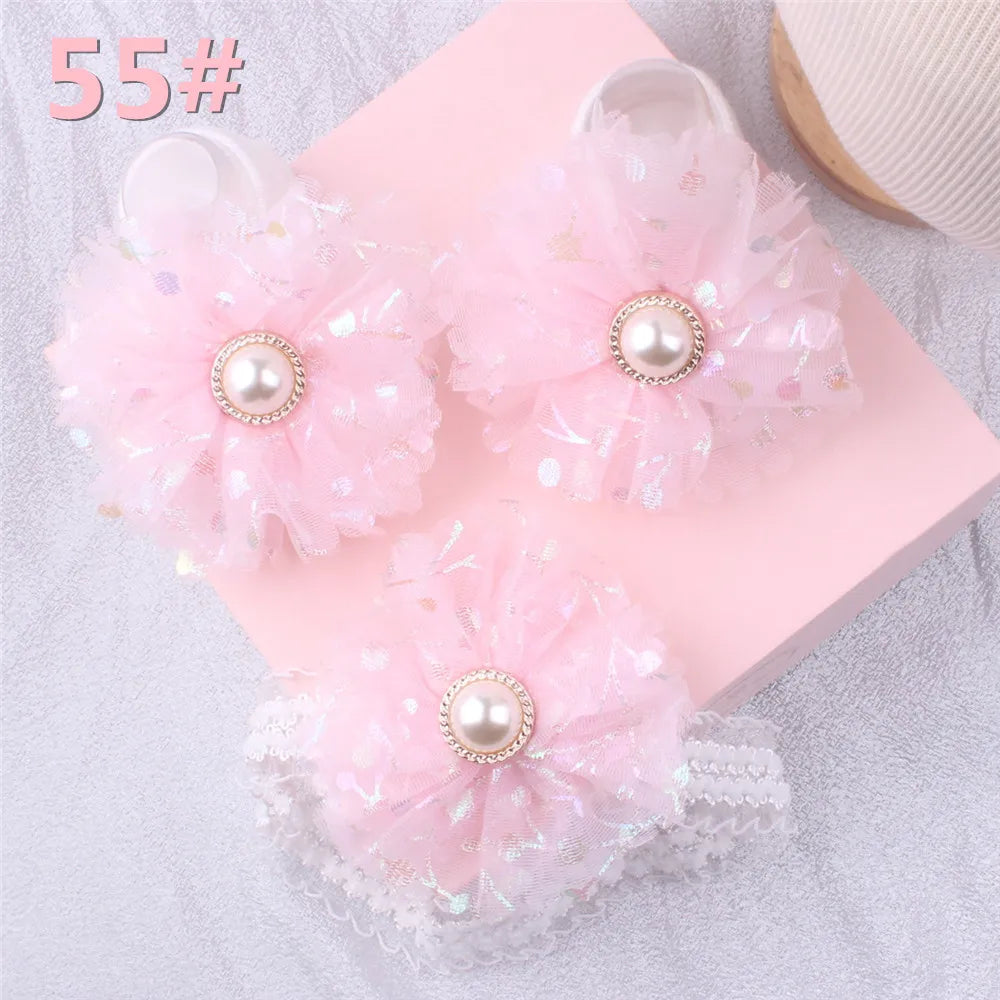 1 Set Cute Gift Bow Flowers Baby Girls