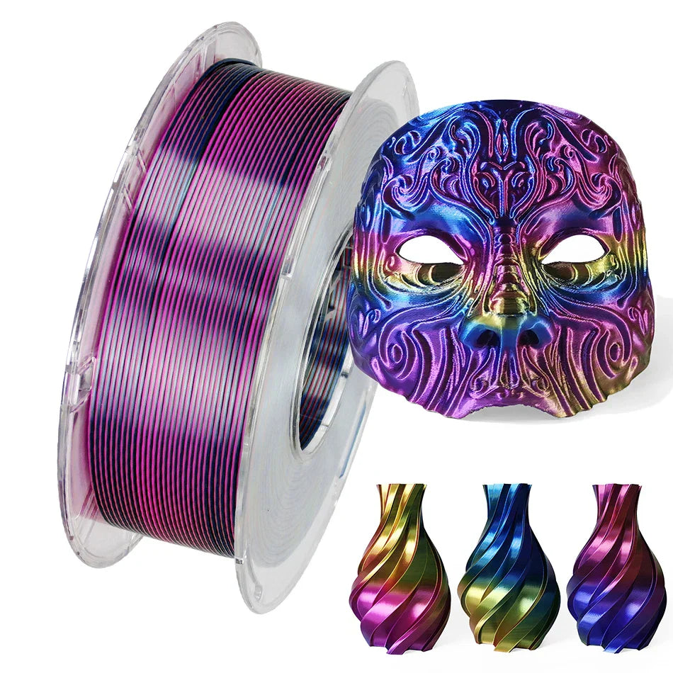 Tri-Color 3D Printer Filament PLA Silk Tricolor for