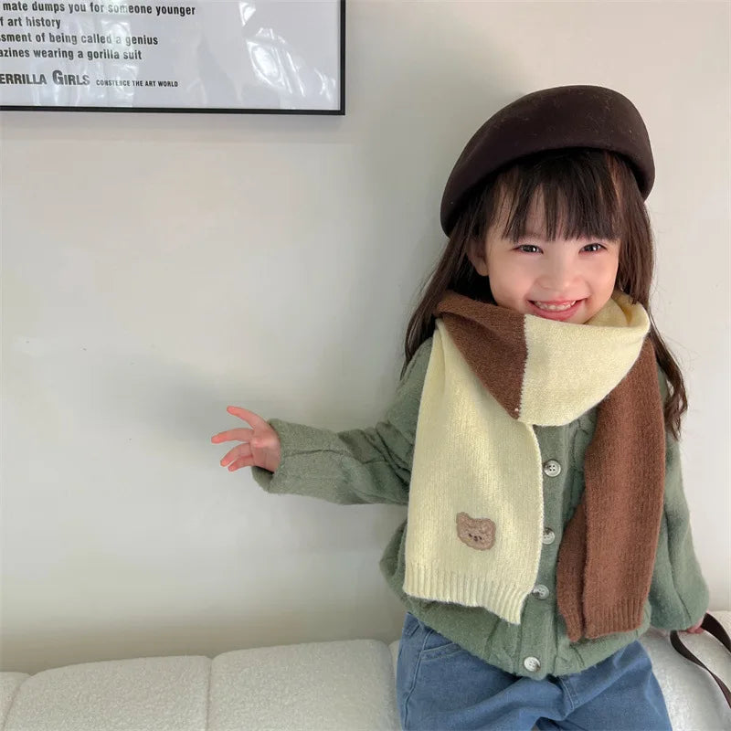 Winter Knitted Scarf For Children Warm Long Scarves