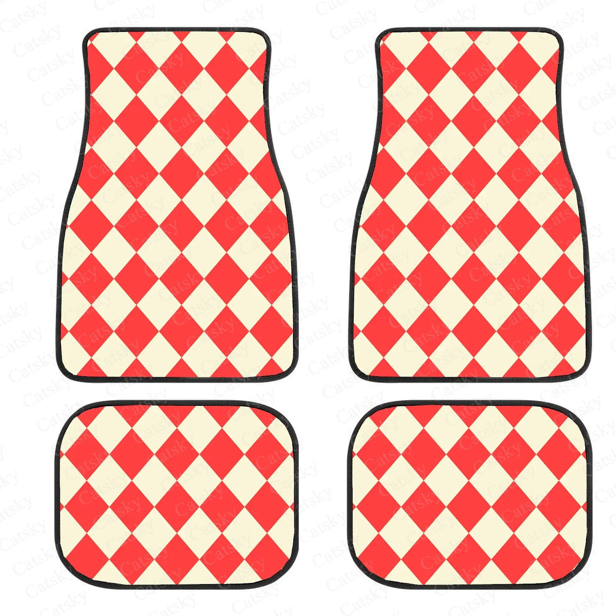 Checkerboard Car Mats Auto Parts Rubber Floor Mats