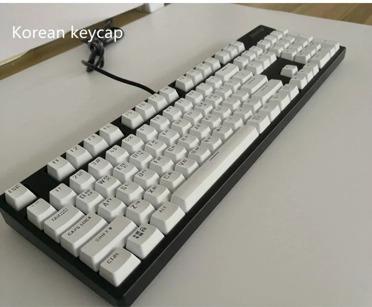 104 Keys Russian Korean Backlit Keycaps For Mechanical