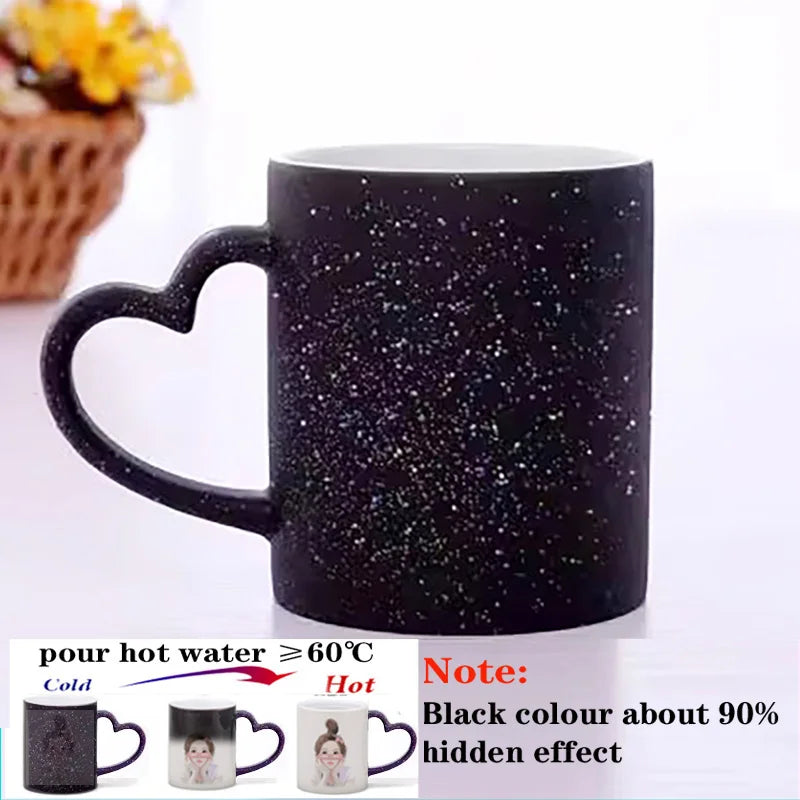 Personalised Magic Mugs Custom Colour Changing Cup Heat