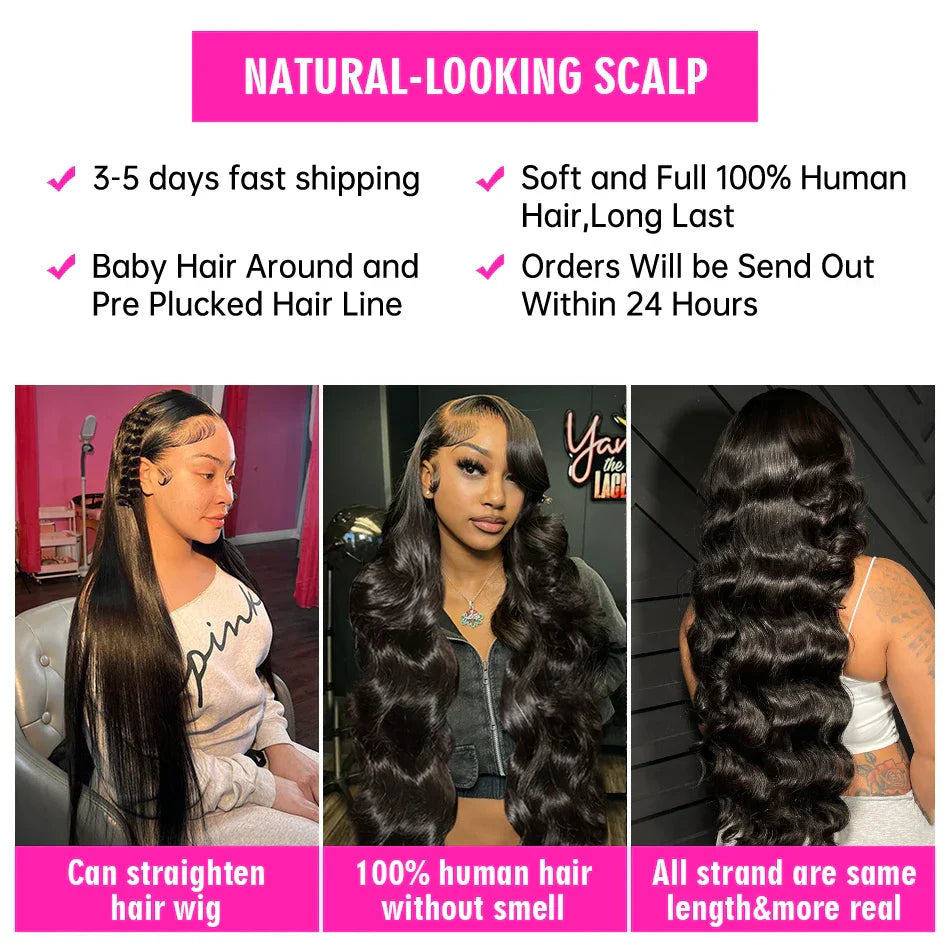 Body Wave 13x4 13x6 HD Lace Front Human