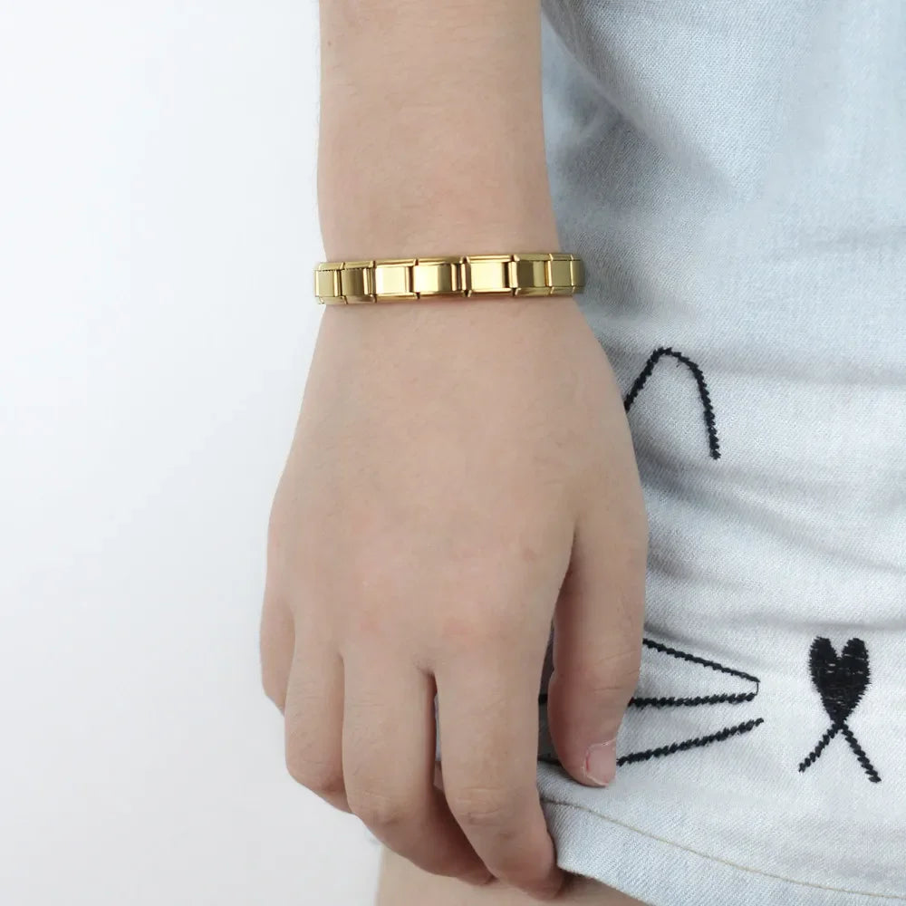 Hapiship Top Women's Girl Jewelry 9mm Width Itanlian