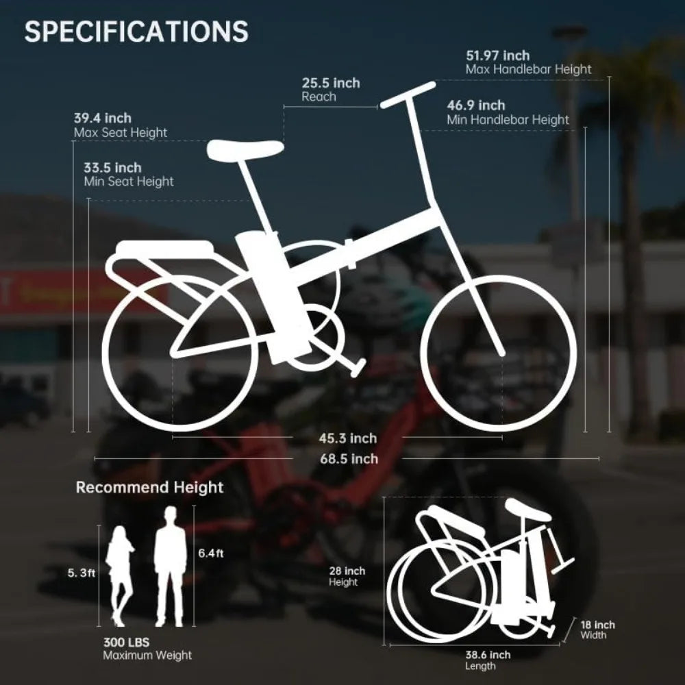 Electric Bike for Adults,750W 48V 13AH Removable Battery