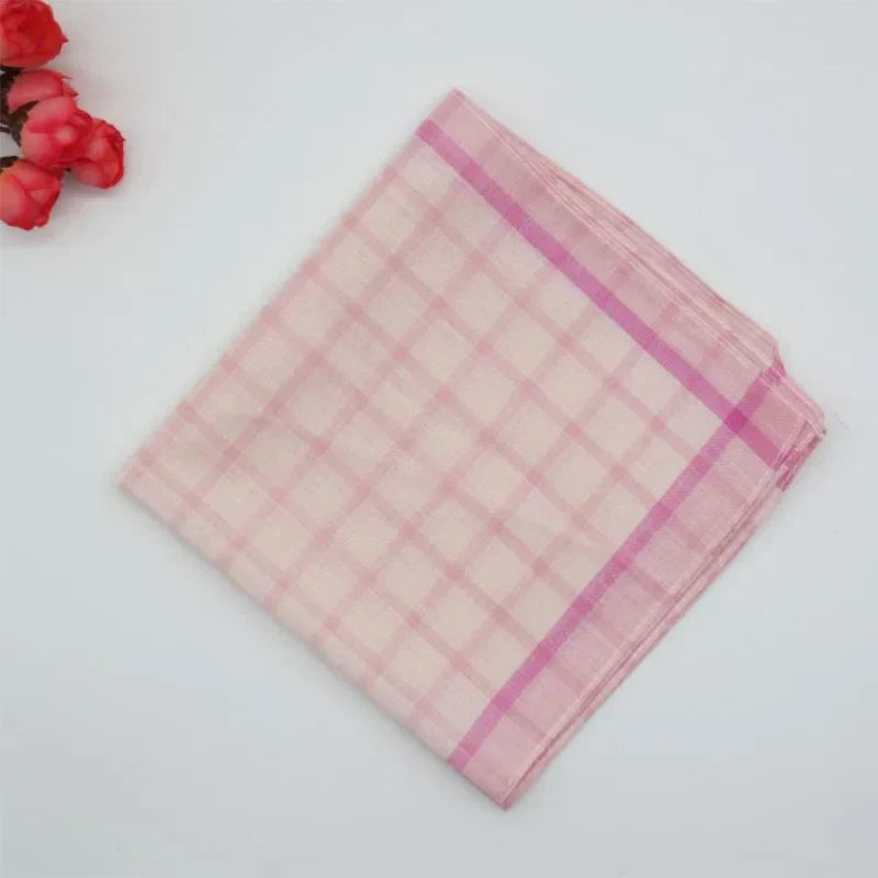 5pcs/Lot 29CM Luxury Cotton Stripe Lace Printed Women