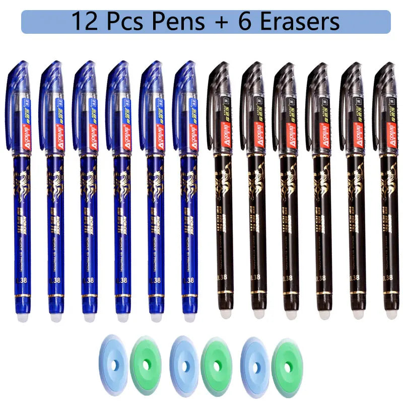 85Pcs/Set Erasable Pen Gel Pens 0.5mm Blue/Black ink
