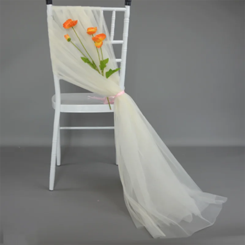 50pcs Soft Yarn Chair Sashes Chair Bows Wedding