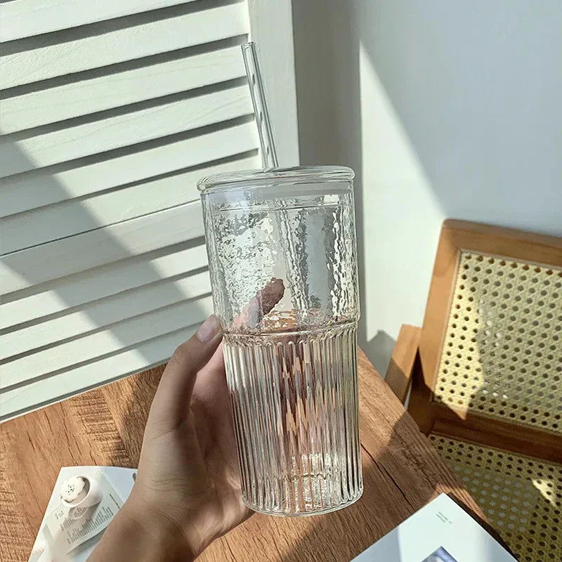 600ml Glass Mug Cup Milk Coffee Cup with