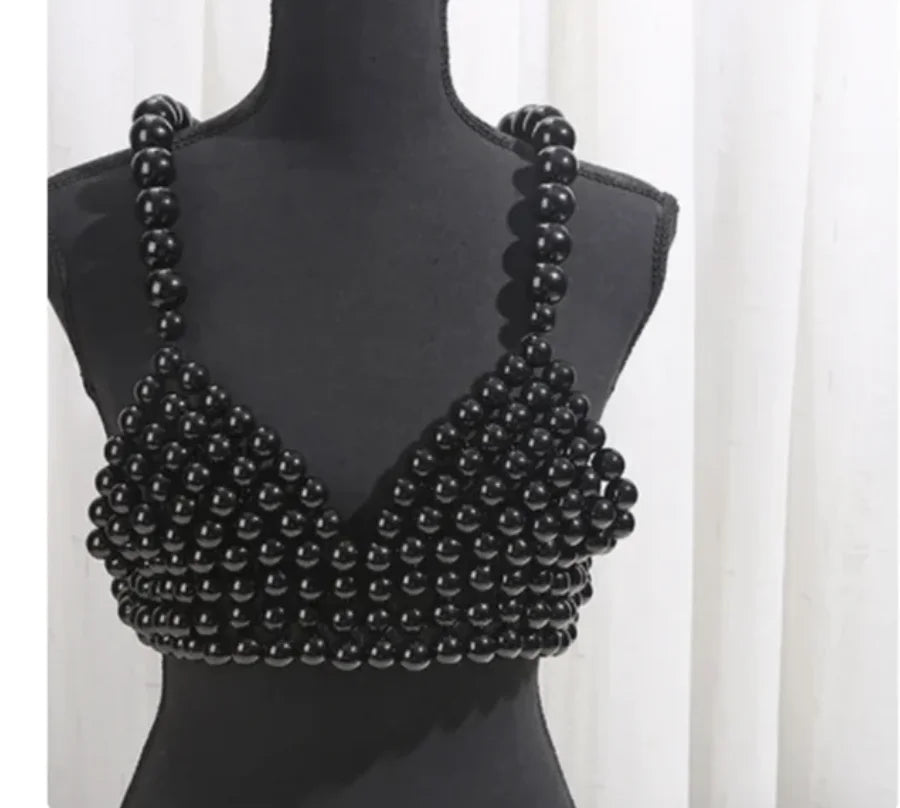 Body Chain Jewelry Pearl Sexy Beaded Collar Shoulder