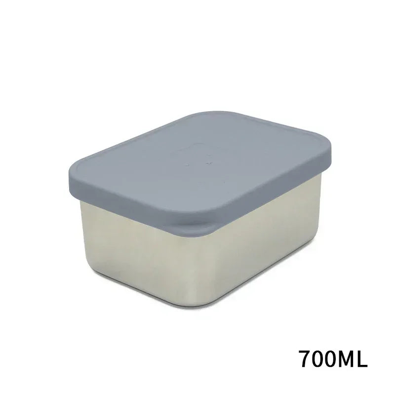 Bpa Free Lunch Box Stainless Steel White Silicone