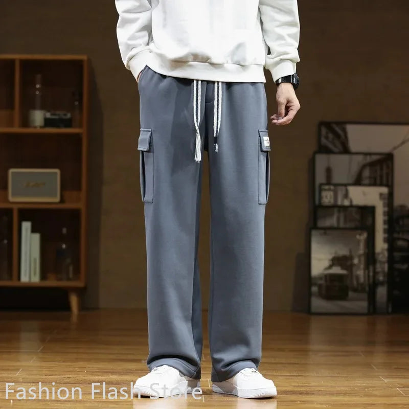 Autumn Sweatpants Men Casual Track Pant Male Multi-Pockets