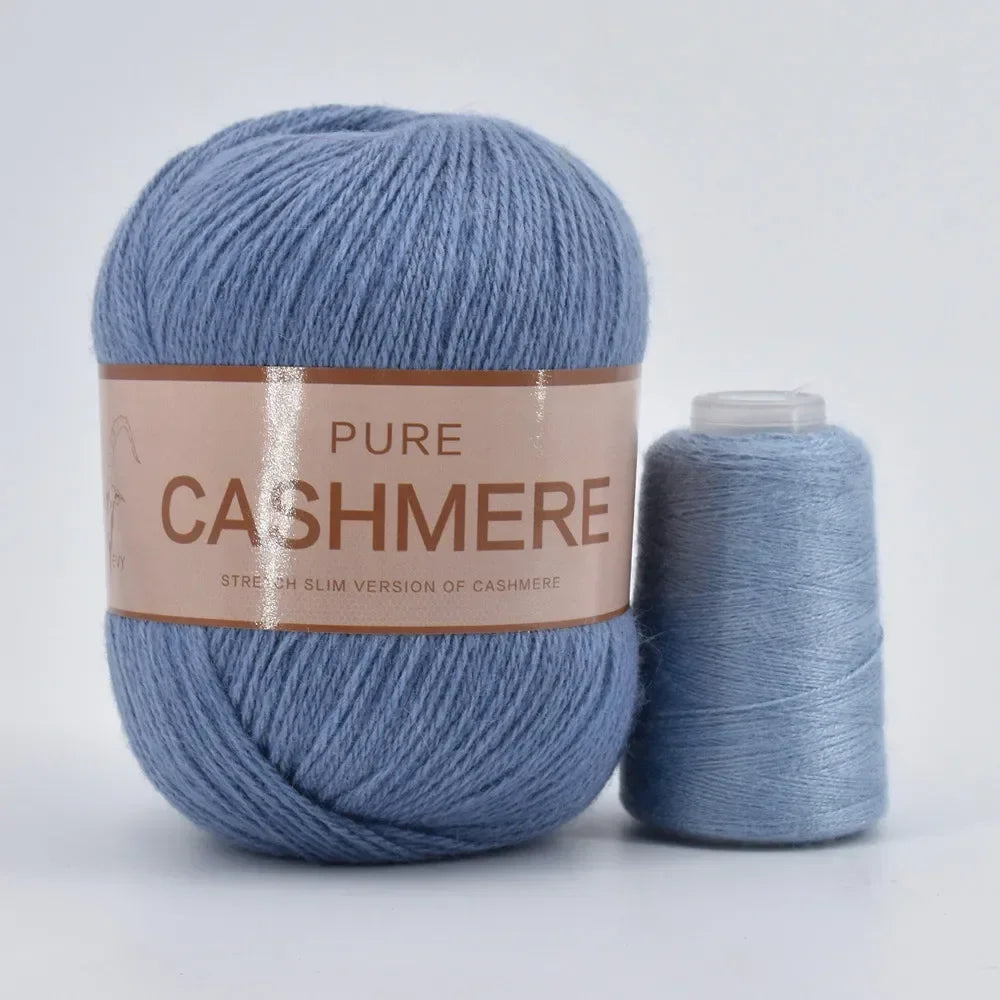 Pure Natural Mongolian Cashmere Yarn Crochet Lana para