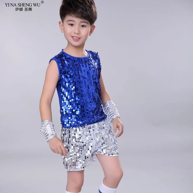 Children's Jazz Dance Suits Children's Day Sequined Costumes