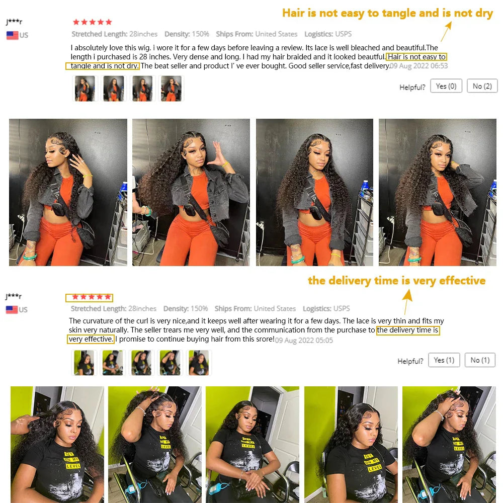 HD Transparent Deep Wave Frontal Wig 13x4/13x6 Curly