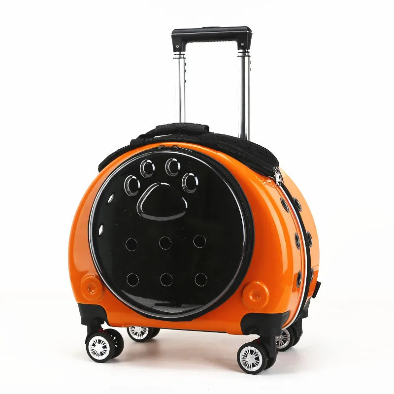Small Transparent Pet Trolley Case Capsule Portable Dog
