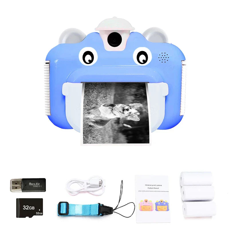 Children's Instant Print Camera With Thermal Printer Kids