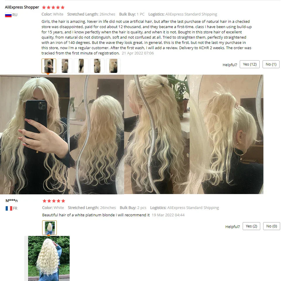 Colorful Body Wave Hair Bundles 613 Piano Blonde