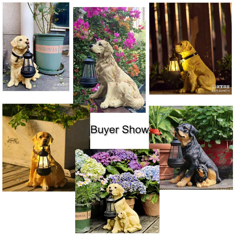 Solar Simulation Animal Light Outdoor Waterproof Resin Dog