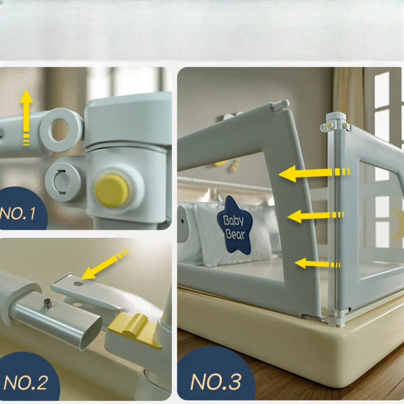 Embroidered Children's Anti-falling Bed Fence Universal Safety Guard