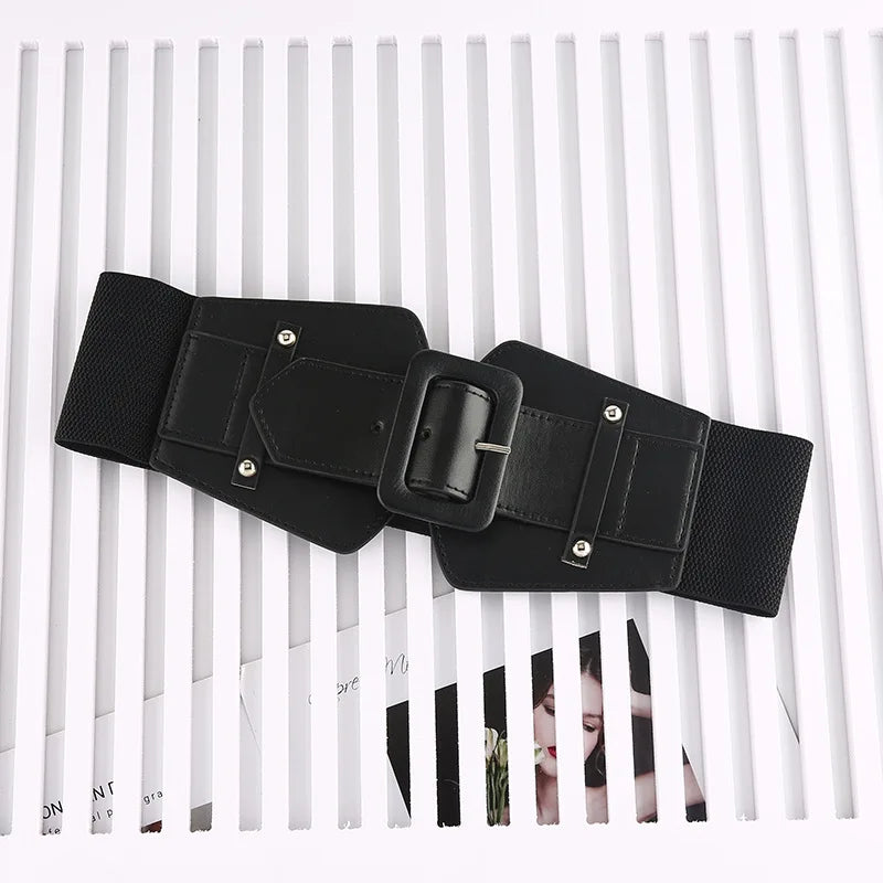 Wide Elastic Corset Belt Ladies Dress Suit Stretch
