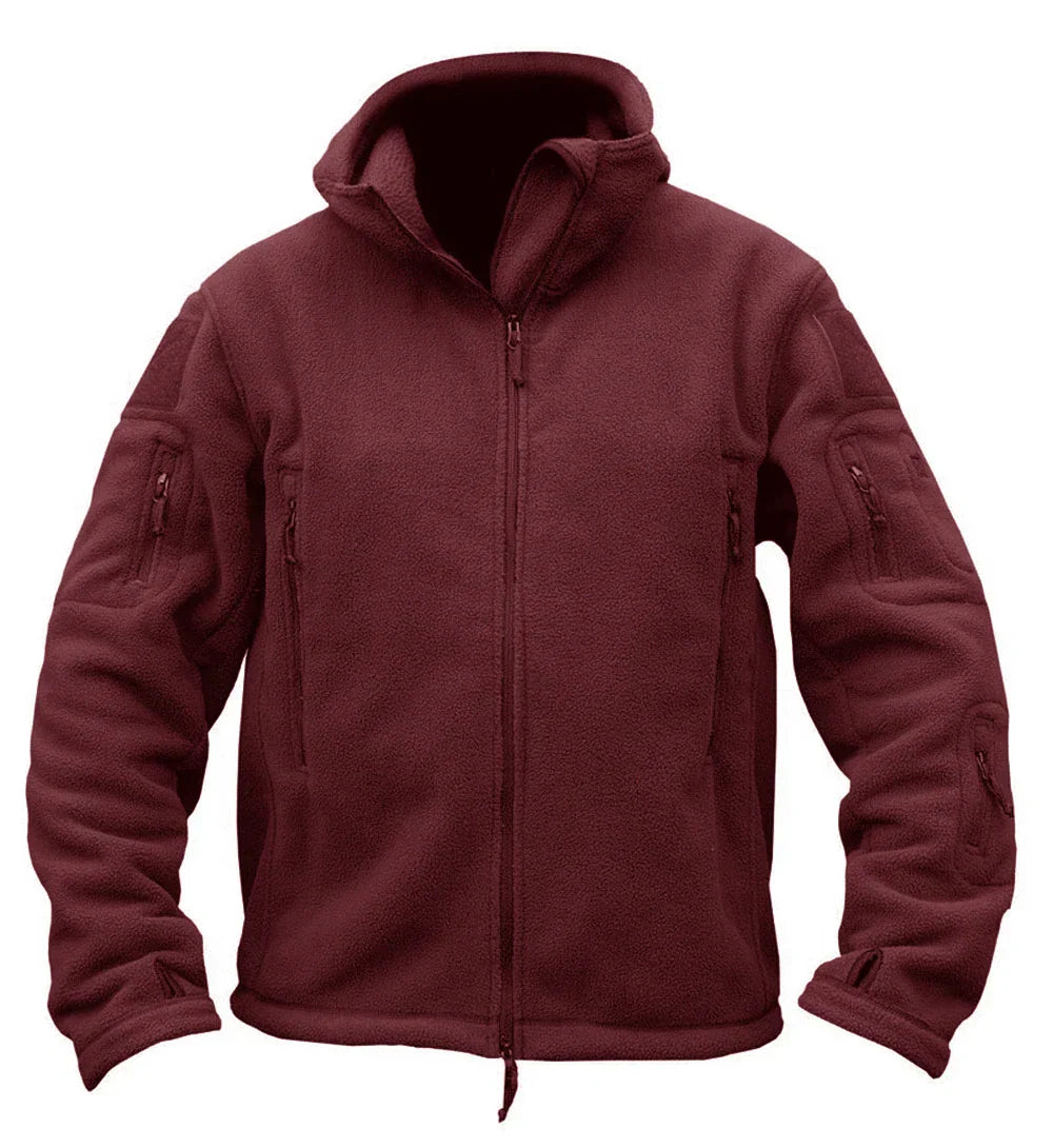 TACVASEN Winter Hooded Fleece Jackets Mens Zipper Pockets