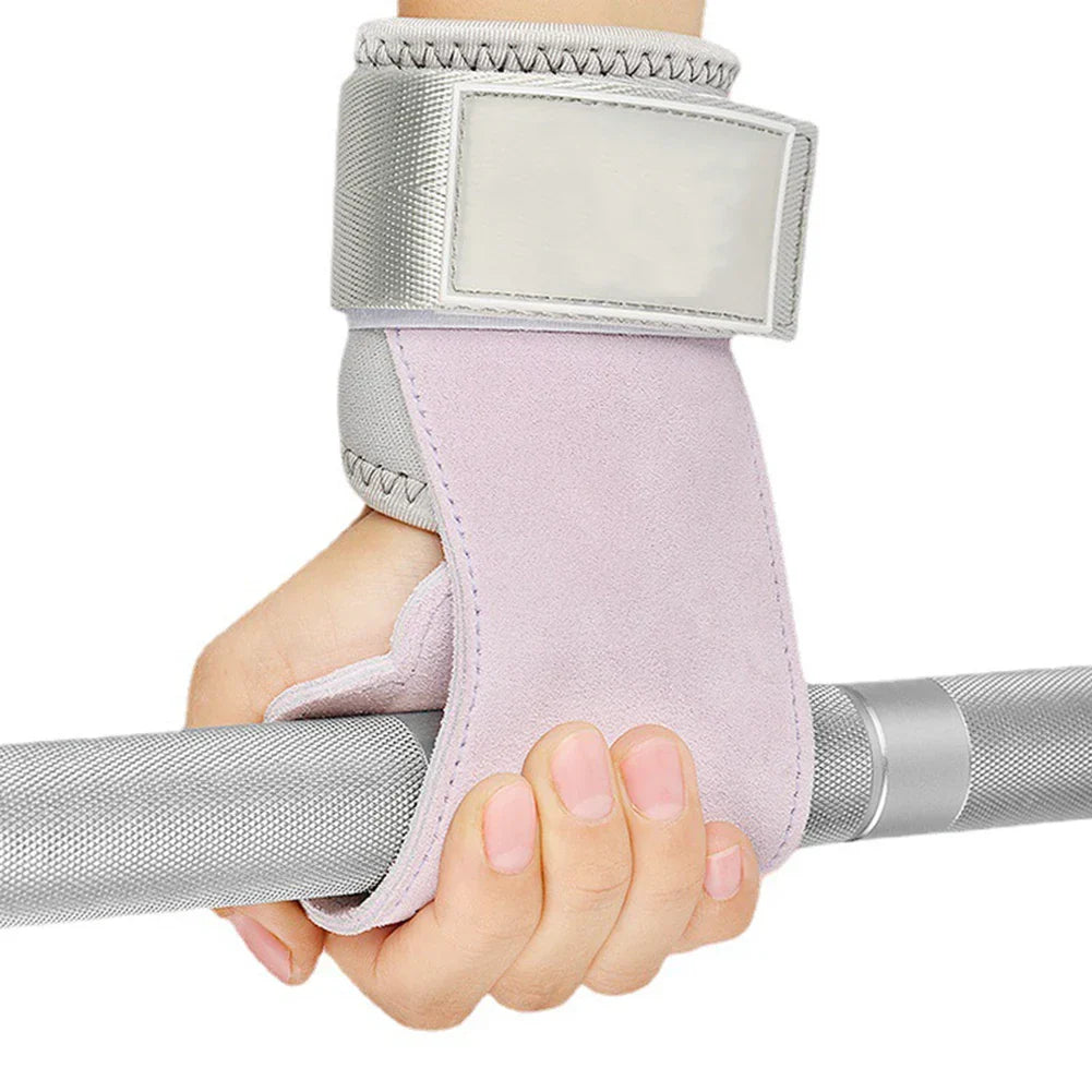 Cowhide Gym Gloves Grips Anti-Skid Weight Power Belt