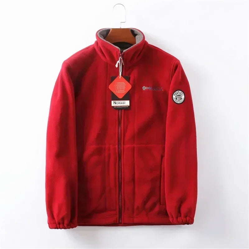 Warm Polar Fleece Jacket Men Winter Zipper Thermal