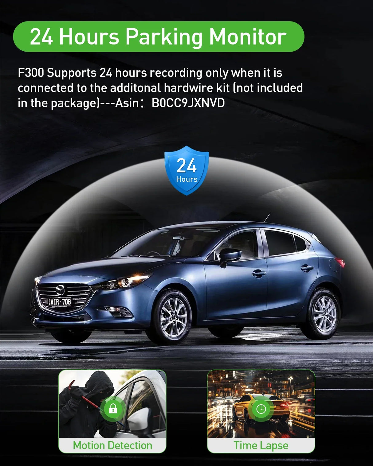 3 Channel Dash Cam Video Recorder Three Lens