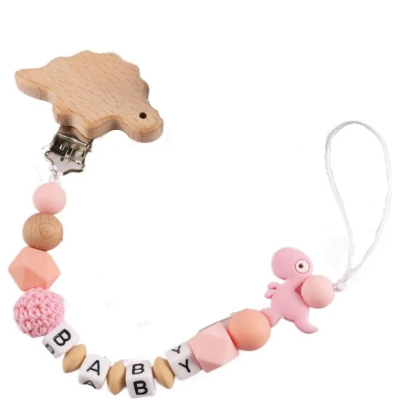 Personalized Name Handmade Silicone Baby Beech Dummy Pacifier