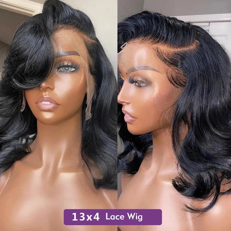 Body Wave Short Bob Wigs 13x4 Lace Front