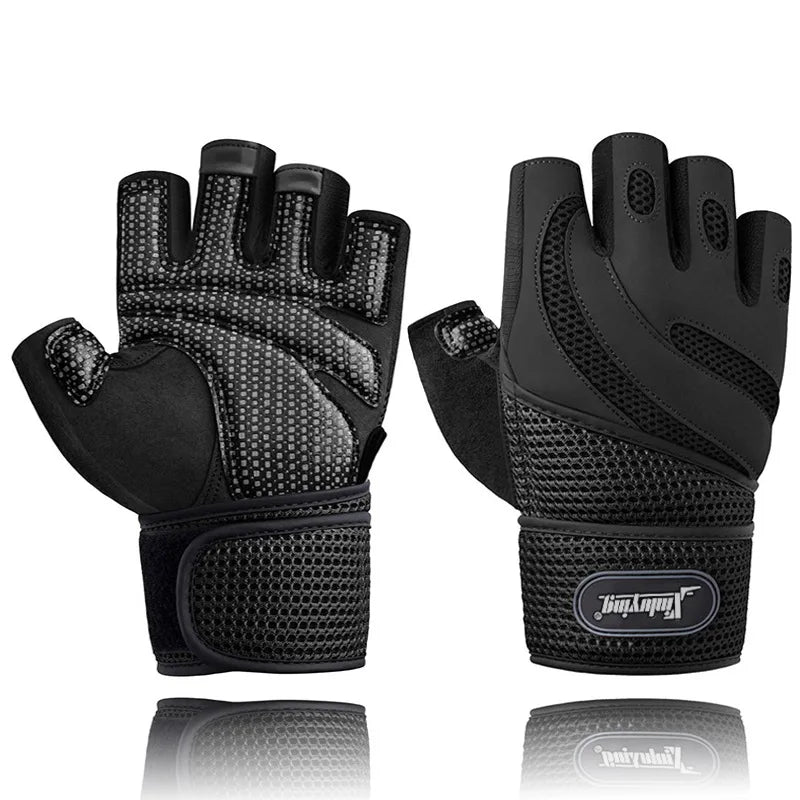 1 Pair Crossfit Weightlifting Gloves Breathable Fitness Exercise
