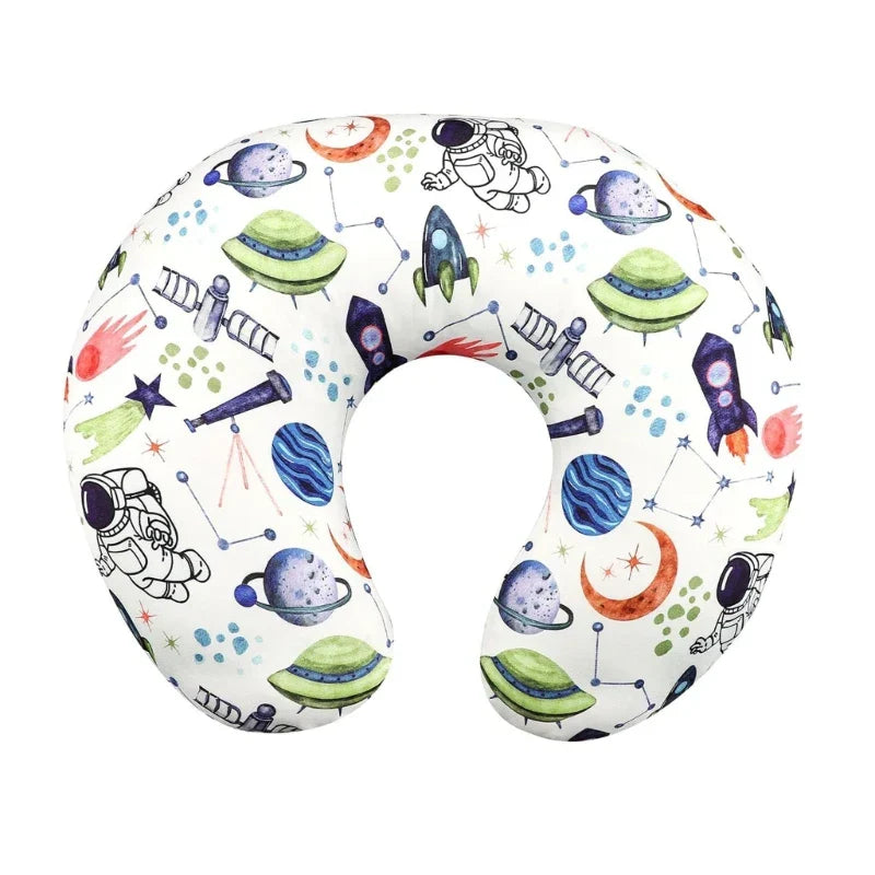 Soft Breathable Ushaped Nursing Pillow Cover Cartoon Print